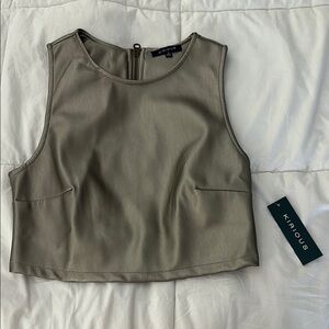 Kinious Women's Tan Crop Top